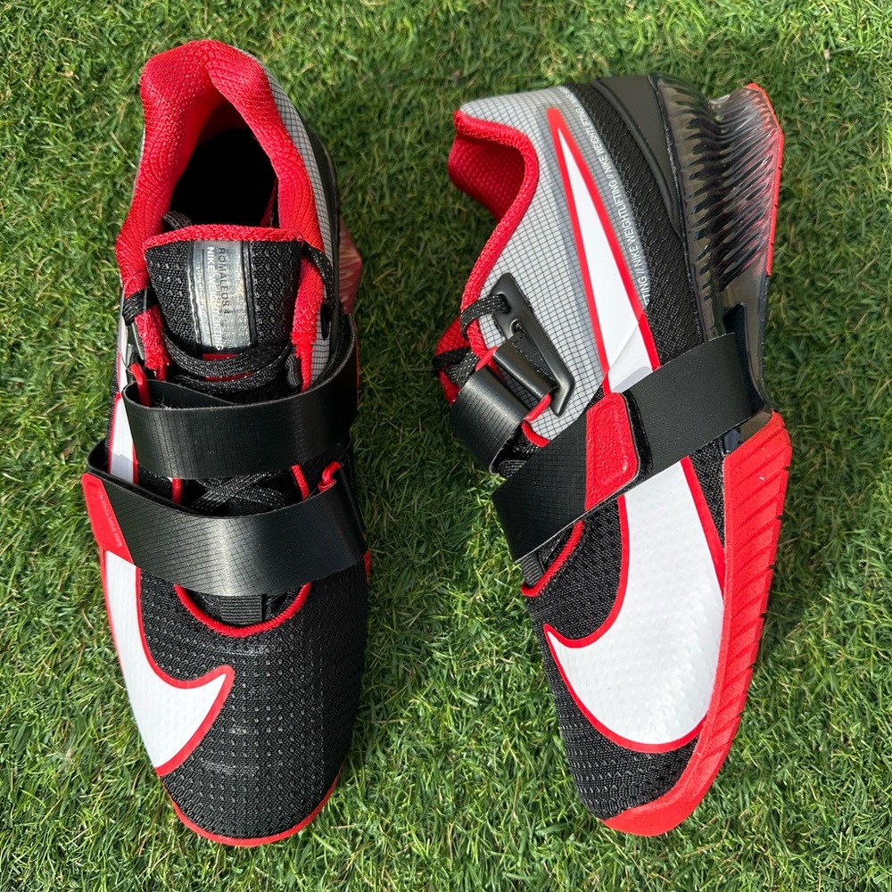 Nike Romaleos 4 Weightlifting Shoes Black And Red Men’s Size 10 CD3463-003